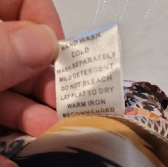 Joy Joy Lace Orange and Blue Striped Pebble Sleeveless Tank Top Size Small - Picture 10 of 10